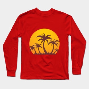 Palm Trees and Sunset Long Sleeve T-Shirt